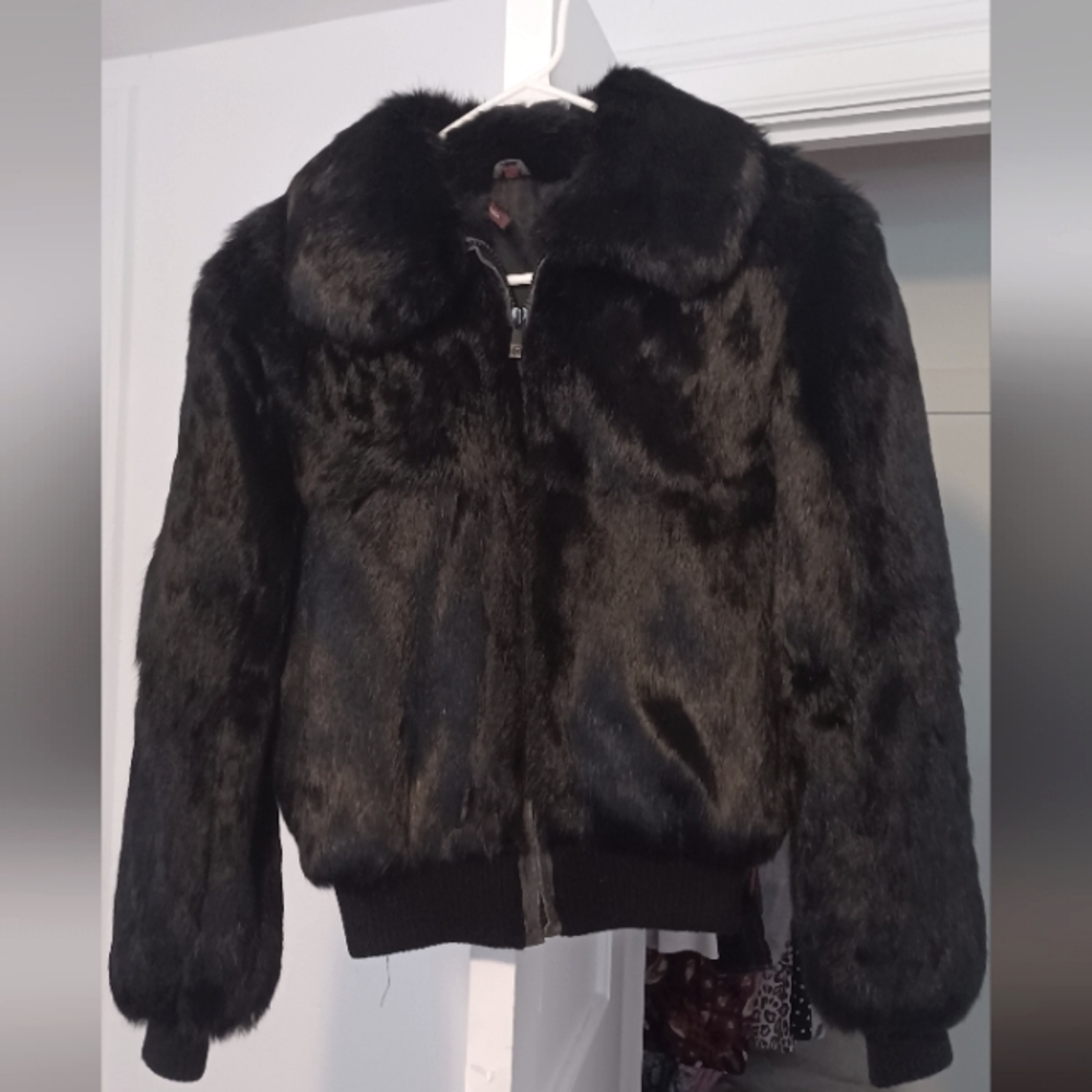 Rabbit fur coat